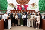 Foto: Cortesía Jóvenes participan en el Parlamento Juvenil 2026 en el Congreso de Tlaxcala.