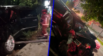 Foto: Cortesía Camioneta Cadillac Escalade negra tras accidente en Cancún