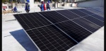 Paneles solares instalados en oficinas de la SEP en Puebla.