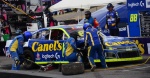 Rubén García Jr. durante una carrera de NASCAR México.