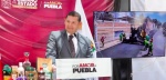 Foto: Cortesía Maquinaria trabaja en la pavimentación de una vialidad en Puebla.