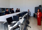 Foto: Cortesía Nueva sede de la SSC de Tlaxcala durante recorrido de Lorena Cuéllar.