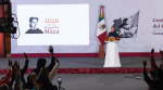 Foto: Cortesía Claudia Sheinbaum durante su conferencia mañanera en Palacio Nacional.