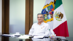 Foto: Cortesía Américo Villarreal durante una declaración como gobernador de Tamaulipas.