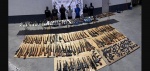 Foto: Cortesía Omar García Harfuch durante el reporte del decomiso de armas