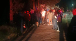 Foto: Cortesía Vecinos de Santa Cruz Guadalupe durante la movilización por presuntos robos.