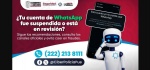 Foto: Cortesía Persona revisando una cuenta suspendida de WhatsApp en un teléfono celular.