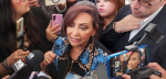 Foto: Cortesía Lorena Cuéllar durante entrevista con medios de comunicación en Tlaxcala