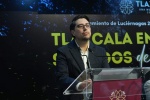 Foto: Cortesía Funcionarios durante conferencia del Gobierno de Tlaxcala.