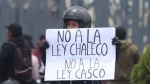 Foto: Cortesía Motociclistas protestan en Puebla por retrasos en entrega de chips y rechazan la Ley Casco