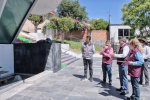 Foto: Cortesía Recorrido de autoridades en las Escalinatas de los Héroes de Tlaxcala.