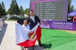 Foto: Cortesía Leonardo Pérez celebra su medalla de oro en Tlaxcala.