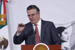 Marcelo Ebrard durante una entrevista sobre comercio entre México y Estados Unidos