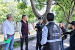 Foto: Cortesía Presidente municipal supervisa el recorrido donde se construirá Sendero Seguro en Tlaxcala.
