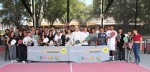 Estudiantes participan en actividades deportivas de la Universidad del Deporte de Puebla.