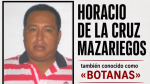 Ficha de búsqueda de la DEA contra Horacio De la Cruz Mazariegos alias El Botanas