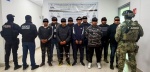 Policías y autoridades durante operativo en Huejotzingo.