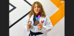 Foto: Cortesía Ethel Sastre Miranda con su medalla de bronce de taekwondo