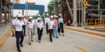 Foto: Cortesía Claudia Sheinbaum durante la inauguración de una planta de CFE en Colima.