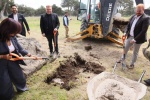 Foto: Cortesía Colocación de primera piedra de empresa en Tetla de la Solidaridad.