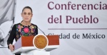 Foto: Cortesía Claudia Sheinbaum durante conferencia en Palacio Nacional.