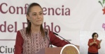 Foto: Cortesía Claudia Sheinbaum durante conferencia matutina en Palacio Nacional hablando sobre investigaciones a mineras