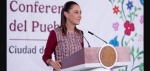 Foto: Cortesía Claudia Sheinbaum durante conferencia matutina en Palacio Nacional aclarando recursos para educación en Oaxaca