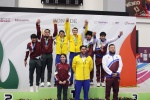 Foto: Cortesía Deportistas de Tlaxcala compiten en trampolín durante la Olimpiada Nacional CONADE 2026.