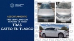 Vehículos asegurados por la Fiscalía en Tlaxco.