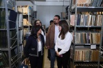 Lorena Cuéllar durante recorrido en oficinas del Registro Civil de Tlaxcala.
