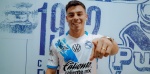 Facundo Almada durante su presentación con el Club Puebla.