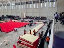 Foto: Cortesía Pabellón deportivo durante competencias de gimnasia en Tlaxcala.