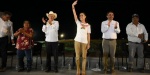 Claudia Sheinbaum durante inauguración de obras hidráulicas en Sonora