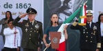 Claudia Sheinbaum en ceremonia del 5 de mayo en Puebla