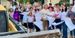 Foto: Cortesía Ariadna Ayala durante el inicio de una obra en Atlixco.