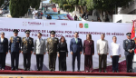 Foto: Cortesía Lorena Cuéllar encabeza el desfile de Independencia en Tlaxcala.