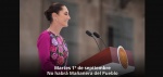 Foto: Cortesía Claudia Sheinbaum durante un mensaje en Palacio Nacional.