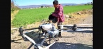 Foto: Cortesía Dron fumigando cultivos de amaranto