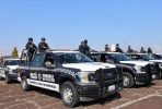 Foto: Cortesía Policías vigilan una carretera en Huamantla