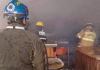 Foto: Cortesía Incendio en un comercio de Tlaxcala