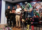 Foto: Cortesía Luchadores de AAA durante presentación de función en Tlaxcala