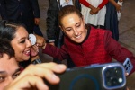 Tonantzin Fernández presente en visita de Claudia Sheinbaum 