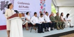 Claudia Sheinbaum durante conferencia en Tabasco.