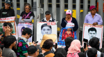 Foto: Cortesía Familias de los 43 normalistas frente a la Suprema Corte