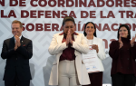 Foto: Cortesía Ana Lilia Rivera durante su designación como coordinadora de Morena en Tlaxcala