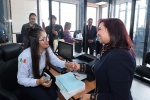 Foto: Cortesía Lorena Cuéllar recorre las nuevas oficinas de Coeprist en Tlaxcala.