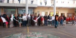 Foto: Cortesía Ariadna Ayala en una escuela de Atlixco