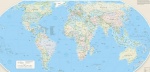 Mapa mundial con continentes