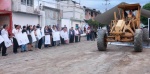 Foto: Cortesía Ariadna Ayala durante el arranque de una obra en Atlixco